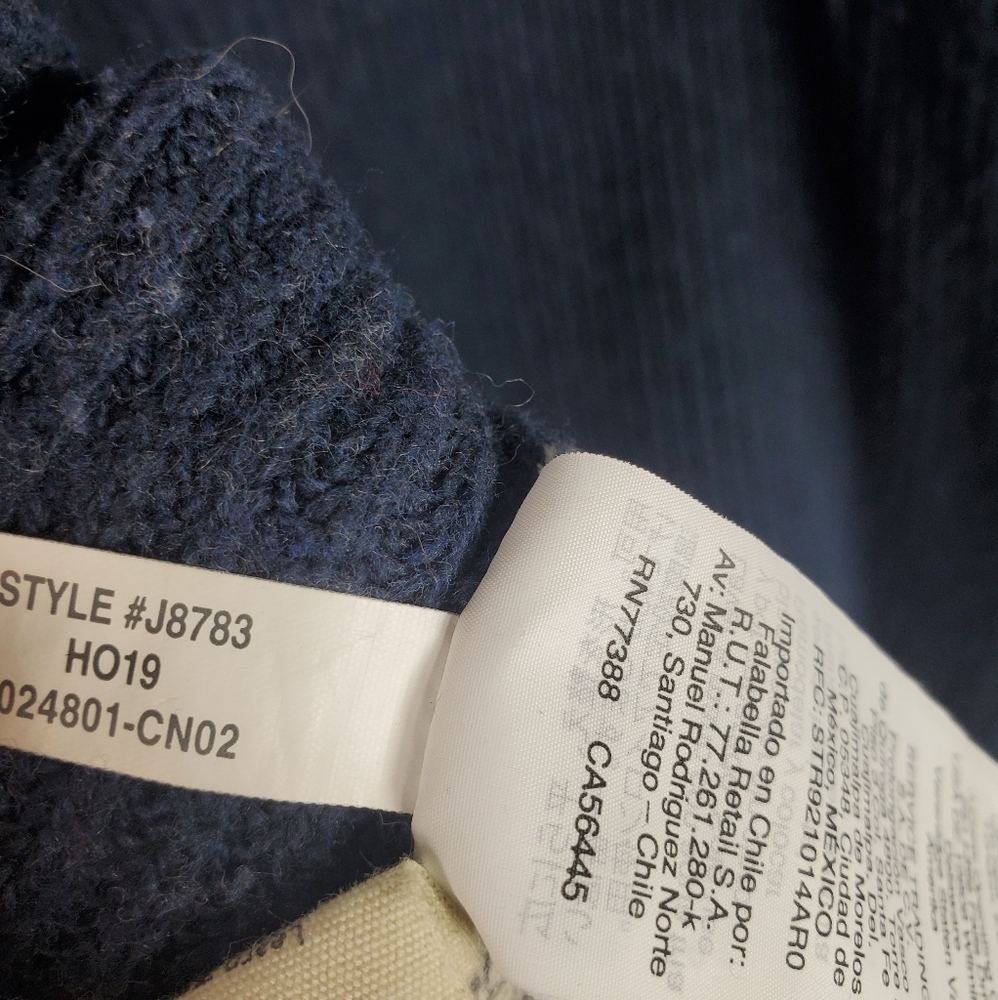 Madewell Boxy Navy Harper Rib Knit Women's Sweater - Picture 12 of 16